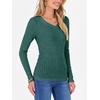 image:imageANRABESS Long Sleeve Shirts for Women Ribbed Sweater Top  Knitted Lightweight Slim Fitted V Neck TShirts Casual 2026 Fall Outfits Going Out Tops Winter Layer ClothingGreen
