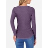 image:imageANRABESS Long Sleeve Shirts for Women Ribbed Sweater Top  Knitted Lightweight Slim Fitted V Neck TShirts Casual 2026 Fall Outfits Going Out Tops Winter Layer ClothingPurple