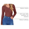 image:imageANRABESS Long Sleeve Shirts for Women Ribbed Sweater Top  Knitted Lightweight Slim Fitted V Neck TShirts Casual 2026 Fall Outfits Going Out Tops Winter Layer ClothingRust Orange