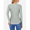 image:imageANRABESS Long Sleeve Shirts for Women Ribbed Sweater Top  Knitted Lightweight Slim Fitted V Neck TShirts Casual 2026 Fall Outfits Going Out Tops Winter Layer ClothingLight Green