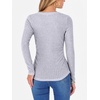 image:imageANRABESS Long Sleeve Shirts for Women Ribbed Sweater Top  Knitted Lightweight Slim Fitted V Neck TShirts Casual 2026 Fall Outfits Going Out Tops Winter Layer ClothingGrey