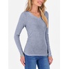 image:imageANRABESS Long Sleeve Shirts for Women Ribbed Sweater Top  Knitted Lightweight Slim Fitted V Neck TShirts Casual 2026 Fall Outfits Going Out Tops Winter Layer ClothingBlue