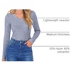 image:imageANRABESS Long Sleeve Shirts for Women Ribbed Sweater Top  Knitted Lightweight Slim Fitted V Neck TShirts Casual 2026 Fall Outfits Going Out Tops Winter Layer ClothingBlue