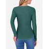 image:imageANRABESS Long Sleeve Shirts for Women Ribbed Sweater Top  Knitted Lightweight Slim Fitted V Neck TShirts Casual 2026 Fall Outfits Going Out Tops Winter Layer ClothingGreen