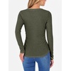 image:imageANRABESS Long Sleeve Shirts for Women Ribbed Sweater Top  Knitted Lightweight Slim Fitted V Neck TShirts Casual 2026 Fall Outfits Going Out Tops Winter Layer ClothingDeep Green