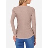 image:imageANRABESS Long Sleeve Shirts for Women Ribbed Sweater Top  Knitted Lightweight Slim Fitted V Neck TShirts Casual 2026 Fall Outfits Going Out Tops Winter Layer ClothingTan