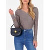 image:imageANRABESS Long Sleeve Shirts for Women Ribbed Sweater Top  Knitted Lightweight Slim Fitted V Neck TShirts Casual 2026 Fall Outfits Going Out Tops Winter Layer ClothingCool Ash Brown