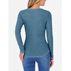 image:imageANRABESS Long Sleeve Shirts for Women Ribbed Sweater Top  Knitted Lightweight Slim Fitted V Neck TShirts Casual 2026 Fall Outfits Going Out Tops Winter Layer ClothingTeal
