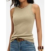 image:imageANRABESS Tank Tops for Women 2026 Summer Sleeveless Sweater  Slim Fit Soft Knit TankSoft Wool BlendBusiness Casual OutfitsDressy Work ShirtsFall Fashion ClothingTravel amp Daily WearAlmond