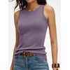 image:imageANRABESS Tank Tops for Women 2026 Summer Sleeveless Sweater  Slim Fit Soft Knit TankSoft Wool BlendBusiness Casual OutfitsDressy Work ShirtsFall Fashion ClothingTravel amp Daily WearGrey Purple