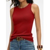 image:imageANRABESS Tank Tops for Women 2026 Summer Sleeveless Sweater  Slim Fit Soft Knit TankSoft Wool BlendBusiness Casual OutfitsDressy Work ShirtsFall Fashion ClothingTravel amp Daily WearRed