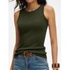 image:imageANRABESS Tank Tops for Women 2026 Summer Sleeveless Sweater  Slim Fit Soft Knit TankSoft Wool BlendBusiness Casual OutfitsDressy Work ShirtsFall Fashion ClothingTravel amp Daily WearArmy Green