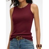 image:imageANRABESS Tank Tops for Women 2026 Summer Sleeveless Sweater  Slim Fit Soft Knit TankSoft Wool BlendBusiness Casual OutfitsDressy Work ShirtsFall Fashion ClothingTravel amp Daily WearWine Red