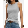image:imageANRABESS Tank Tops for Women 2026 Summer Sleeveless Sweater  Slim Fit Soft Knit TankSoft Wool BlendBusiness Casual OutfitsDressy Work ShirtsFall Fashion ClothingTravel amp Daily WearGrey