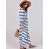 image:imageANRABESS Womens Boho Floral 34 Puff Sleeve Maxi Dress  Tiered Flowy Loose Fit Comfy Soft Rayon Fabric Wedding Guest Church Beach Modest Elegant Spring Summer Fall OutfitsBlue