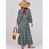 image:imageANRABESS Womens Boho Floral 34 Puff Sleeve Maxi Dress  Tiered Flowy Loose Fit Comfy Soft Rayon Fabric Wedding Guest Church Beach Modest Elegant Spring Summer Fall OutfitsDark Green