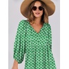 image:imageANRABESS Womens Boho Floral 34 Puff Sleeve Maxi Dress  Tiered Flowy Loose Fit Comfy Soft Rayon Fabric Wedding Guest Church Beach Modest Elegant Spring Summer Fall OutfitsLight Green