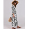 image:imageANRABESS Womens Boho Floral 34 Puff Sleeve Maxi Dress  Tiered Flowy Loose Fit Comfy Soft Rayon Fabric Wedding Guest Church Beach Modest Elegant Spring Summer Fall OutfitsLeopard Print