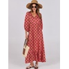 image:imageANRABESS Womens Boho Floral 34 Puff Sleeve Maxi Dress  Tiered Flowy Loose Fit Comfy Soft Rayon Fabric Wedding Guest Church Beach Modest Elegant Spring Summer Fall OutfitsPink