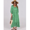 image:imageANRABESS Womens Boho Floral 34 Puff Sleeve Maxi Dress  Tiered Flowy Loose Fit Comfy Soft Rayon Fabric Wedding Guest Church Beach Modest Elegant Spring Summer Fall OutfitsLight Green