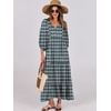 image:imageANRABESS Womens Boho Floral 34 Puff Sleeve Maxi Dress  Tiered Flowy Loose Fit Comfy Soft Rayon Fabric Wedding Guest Church Beach Modest Elegant Spring Summer Fall OutfitsDark Green