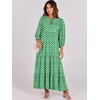 image:imageANRABESS Womens Boho Floral 34 Puff Sleeve Maxi Dress  Tiered Flowy Loose Fit Comfy Soft Rayon Fabric Wedding Guest Church Beach Modest Elegant Spring Summer Fall OutfitsLight Green
