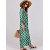 image:imageANRABESS Womens Boho Floral 34 Puff Sleeve Maxi Dress  Tiered Flowy Loose Fit Comfy Soft Rayon Fabric Wedding Guest Church Beach Modest Elegant Spring Summer Fall OutfitsGreen