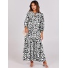 image:imageANRABESS Womens Boho Floral 34 Puff Sleeve Maxi Dress  Tiered Flowy Loose Fit Comfy Soft Rayon Fabric Wedding Guest Church Beach Modest Elegant Spring Summer Fall OutfitsLeopard Print