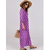 image:imageANRABESS Womens Boho Floral 34 Puff Sleeve Maxi Dress  Tiered Flowy Loose Fit Comfy Soft Rayon Fabric Wedding Guest Church Beach Modest Elegant Spring Summer Fall OutfitsPurple