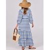 image:imageANRABESS Womens Boho Floral 34 Puff Sleeve Maxi Dress  Tiered Flowy Loose Fit Comfy Soft Rayon Fabric Wedding Guest Church Beach Modest Elegant Spring Summer Fall OutfitsBlue