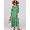 image:imageANRABESS Womens Boho Floral 34 Puff Sleeve Maxi Dress  Tiered Flowy Loose Fit Comfy Soft Rayon Fabric Wedding Guest Church Beach Modest Elegant Spring Summer Fall OutfitsLight Green
