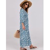 image:imageANRABESS Womens Boho Floral 34 Puff Sleeve Maxi Dress  Tiered Flowy Loose Fit Comfy Soft Rayon Fabric Wedding Guest Church Beach Modest Elegant Spring Summer Fall OutfitsWhite Blue Floral