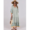 image:imageANRABESS Womens Boho Floral 34 Puff Sleeve Maxi Dress  Tiered Flowy Loose Fit Comfy Soft Rayon Fabric Wedding Guest Church Beach Modest Elegant Spring Summer Fall OutfitsBlue Floral