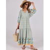image:imageANRABESS Womens Boho Floral 34 Puff Sleeve Maxi Dress  Tiered Flowy Loose Fit Comfy Soft Rayon Fabric Wedding Guest Church Beach Modest Elegant Spring Summer Fall OutfitsBlue Floral