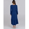 image:imageANRABESS Womens Long Sleeve Fall Flowy Maxi Dresses  Crewneck Soft Tiered Midi Dress Loose Fit ALine Hem with Pockets Casual Travel amp Work Outfit Spring Fall ClothingBlue