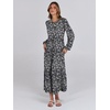 image:imageANRABESS Womens Long Sleeve Fall Flowy Maxi Dresses  Crewneck Soft Tiered Midi Dress Loose Fit ALine Hem with Pockets Casual Travel amp Work Outfit Spring Fall ClothingFloral Black