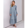 image:imageANRABESS Womens Long Sleeve Fall Flowy Maxi Dresses  Crewneck Soft Tiered Midi Dress Loose Fit ALine Hem with Pockets Casual Travel amp Work Outfit Spring Fall ClothingFloral Blue