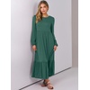image:imageANRABESS Womens Long Sleeve Fall Flowy Maxi Dresses  Crewneck Soft Tiered Midi Dress Loose Fit ALine Hem with Pockets Casual Travel amp Work Outfit Spring Fall ClothingGrass Green