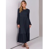 image:imageANRABESS Womens Long Sleeve Fall Flowy Maxi Dresses  Crewneck Soft Tiered Midi Dress Loose Fit ALine Hem with Pockets Casual Travel amp Work Outfit Spring Fall ClothingDark Navy Blue