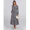 image:imageANRABESS Womens Long Sleeve Fall Flowy Maxi Dresses  Crewneck Soft Tiered Midi Dress Loose Fit ALine Hem with Pockets Casual Travel amp Work Outfit Spring Fall ClothingFloral Blue Purple