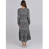 image:imageANRABESS Womens Long Sleeve Fall Flowy Maxi Dresses  Crewneck Soft Tiered Midi Dress Loose Fit ALine Hem with Pockets Casual Travel amp Work Outfit Spring Fall ClothingFloral Black
