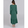 image:imageANRABESS Womens Long Sleeve Fall Flowy Maxi Dresses  Crewneck Soft Tiered Midi Dress Loose Fit ALine Hem with Pockets Casual Travel amp Work Outfit Spring Fall ClothingGrass Green