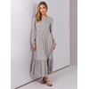 image:imageANRABESS Womens Long Sleeve Fall Flowy Maxi Dresses  Crewneck Soft Tiered Midi Dress Loose Fit ALine Hem with Pockets Casual Travel amp Work Outfit Spring Fall ClothingGray With White Polka Dot
