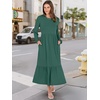 image:imageANRABESS Womens Long Sleeve Fall Flowy Maxi Dresses  Crewneck Soft Tiered Midi Dress Loose Fit ALine Hem with Pockets Casual Travel amp Work Outfit Spring Fall ClothingGrass Green
