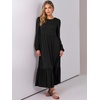 image:imageANRABESS Womens Long Sleeve Fall Flowy Maxi Dresses  Crewneck Soft Tiered Midi Dress Loose Fit ALine Hem with Pockets Casual Travel amp Work Outfit Spring Fall ClothingBlack