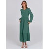 image:imageANRABESS Womens Long Sleeve Fall Flowy Maxi Dresses  Crewneck Soft Tiered Midi Dress Loose Fit ALine Hem with Pockets Casual Travel amp Work Outfit Spring Fall ClothingGrass Green