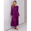 image:imageANRABESS Womens Long Sleeve Fall Flowy Maxi Dresses  Crewneck Soft Tiered Midi Dress Loose Fit ALine Hem with Pockets Casual Travel amp Work Outfit Spring Fall ClothingPurple