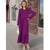 image:imageANRABESS Womens Long Sleeve Fall Flowy Maxi Dresses  Crewneck Soft Tiered Midi Dress Loose Fit ALine Hem with Pockets Casual Travel amp Work Outfit Spring Fall ClothingPurple