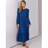 image:imageANRABESS Womens Long Sleeve Fall Flowy Maxi Dresses  Crewneck Soft Tiered Midi Dress Loose Fit ALine Hem with Pockets Casual Travel amp Work Outfit Spring Fall ClothingBlue