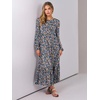 image:imageANRABESS Womens Long Sleeve Fall Flowy Maxi Dresses  Crewneck Soft Tiered Midi Dress Loose Fit ALine Hem with Pockets Casual Travel amp Work Outfit Spring Fall ClothingFloral Blue Purple